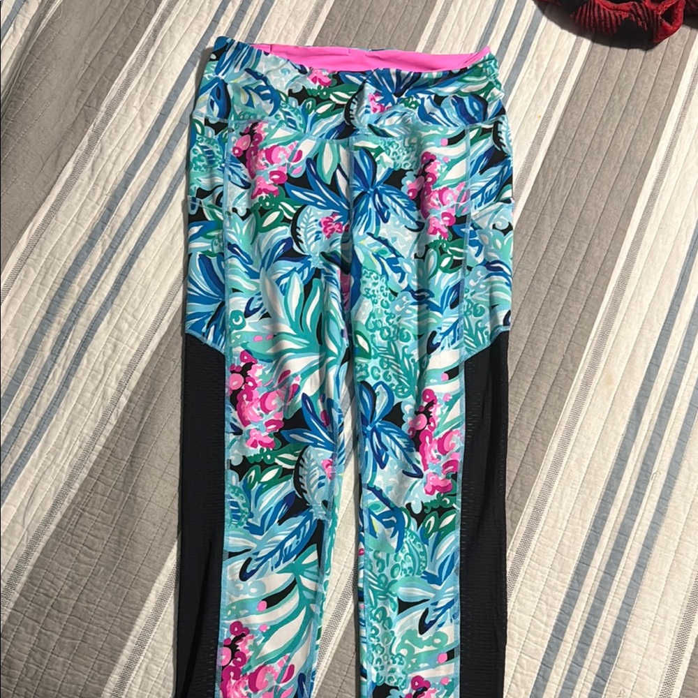 Lilly Pulitzer Luxletic Pink and Blue Leggings